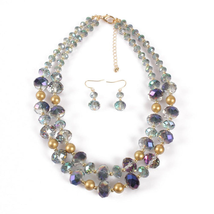 Women's Jewelry Retro Style Simple Crystal Multi-layer Necklace Accessories