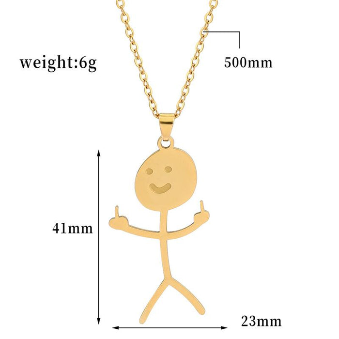 Hip Hop Funny Pendant Necklace