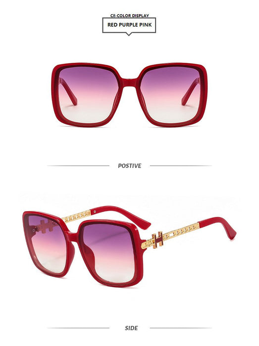 Large frame square Sunglasses