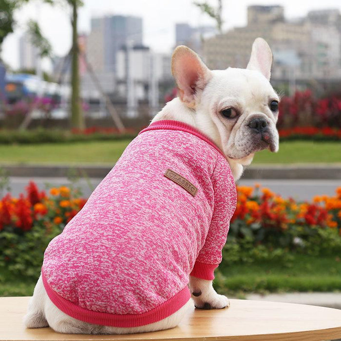 Pet Dog Sweater Classic Warm Dog Clothes Puppy Coat