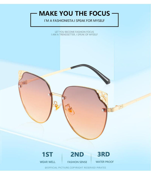 Metal hollow Sunglasses