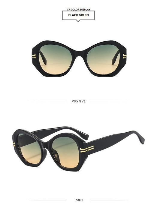 Irregular geometric personality light luxury Sunglasses