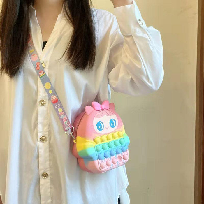Backpack children's school bag shoulder silicone toys