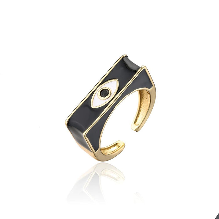 Simple Fashion Oil Drop Geometric Open Women's Ring