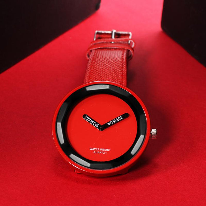 Fashion Women Quartz Leather Strap WristWatch