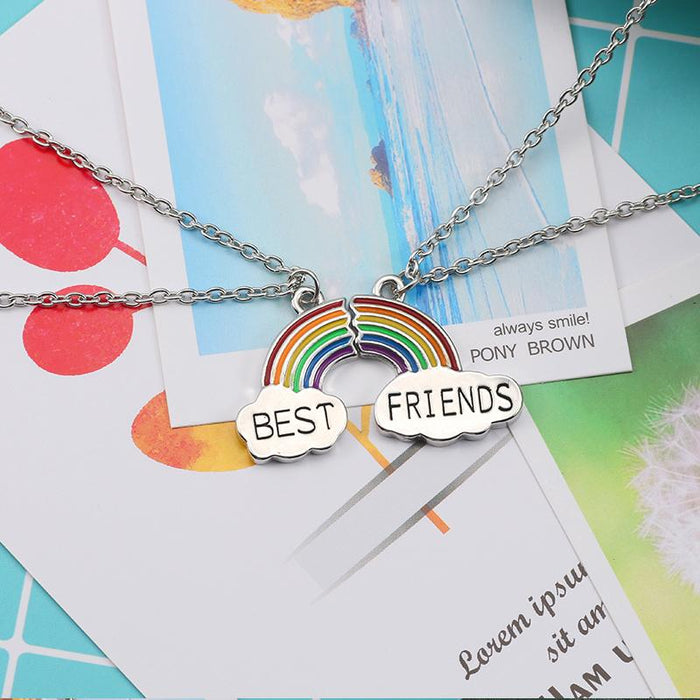 2 Pcs/ Set Best Friends Honey Love Couple Necklace
