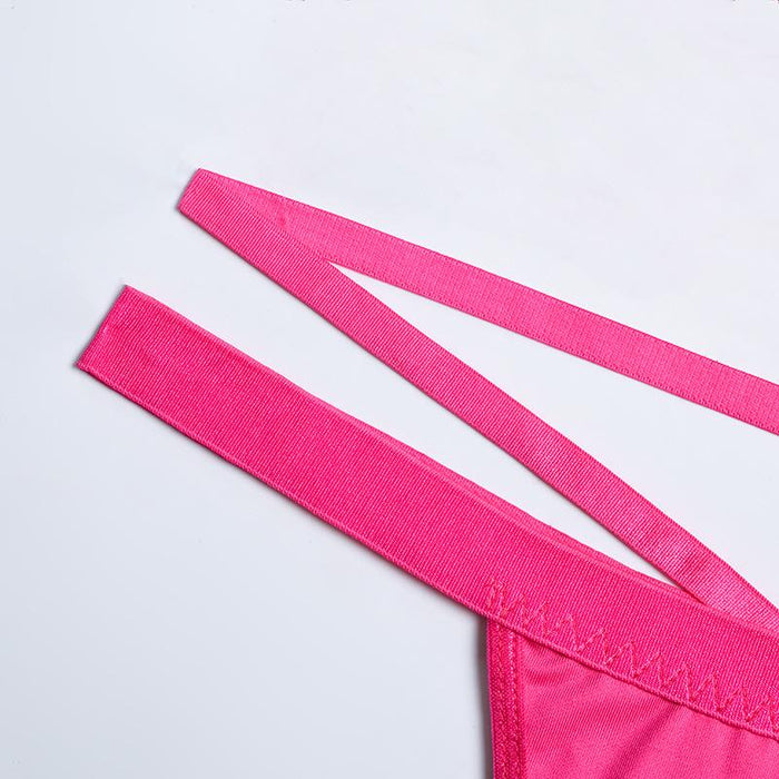 Women's Eyelashes Lace Underwear Sexy Stitching Lingerie Set