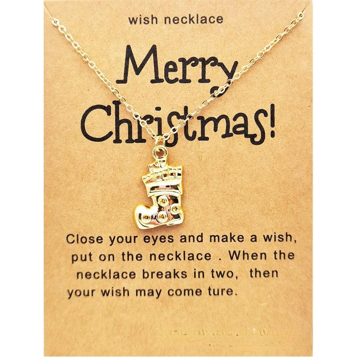 Vintage Charm Christmas Pendant Necklace