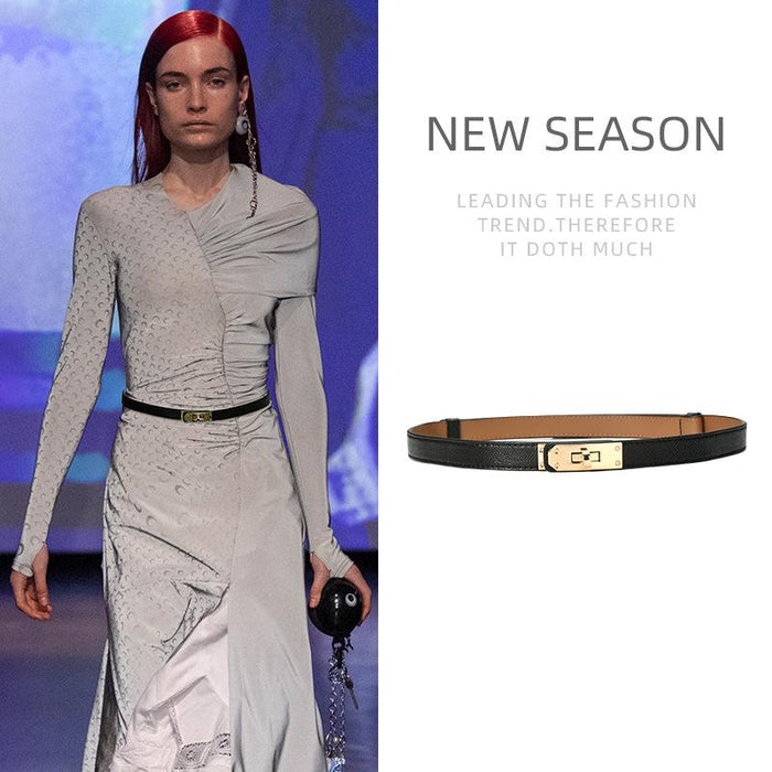 Leather Fashion Waist Belt with Dress Decoration