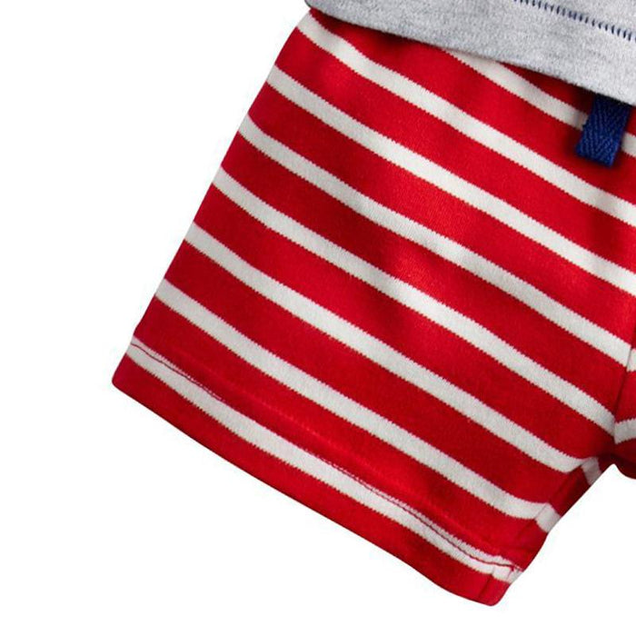 Children's T-shirt set short sleeve knitted cotton cartoon shorts two-piece set
