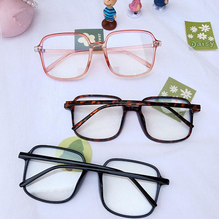 Blue Light Proof Square Eye Protection Large Frame Glasses