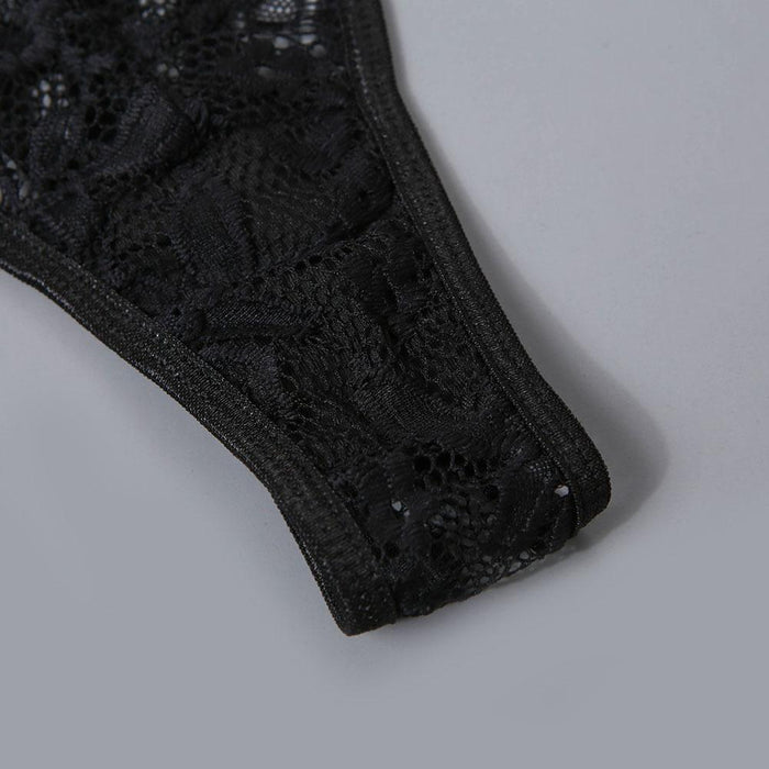 Sexy Lace Hollow Underwear Women Halter Lingerie Set