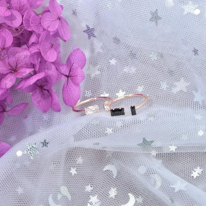 Rose Gold Open Square Ring