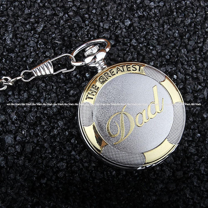DAD Men Women Pocket Watch With Chain