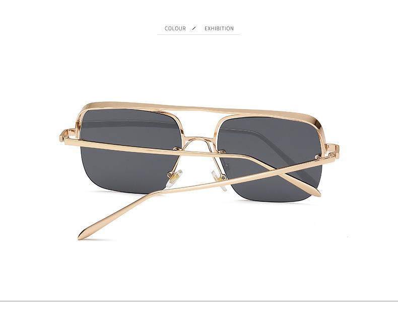 Fashionable Simple Decorative Plain Half Frame Sunglasses