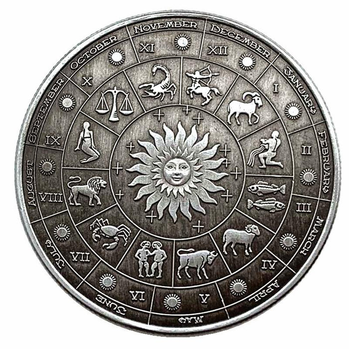 Creative Twelve Constellations Zodiac Coin