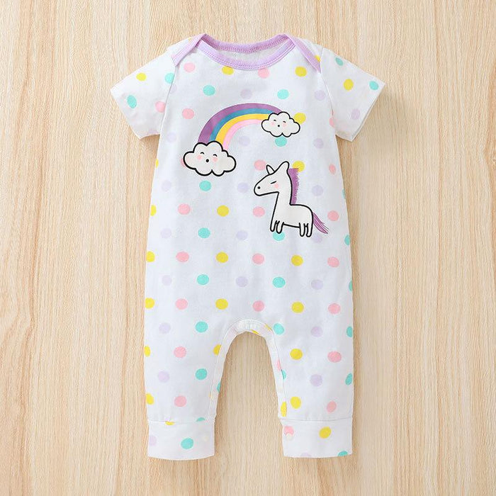 Baby Rainbow Printing Romper