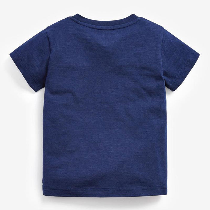 New Short Sleeved Children's T-shirt Cartoon Knitted Bottom Shirt