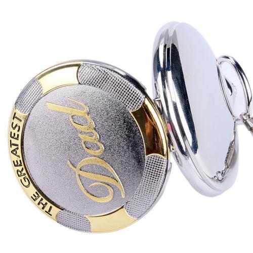 DAD Men Women Pocket Watch With Chain