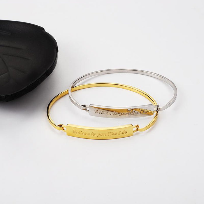 New Fashion DIY Stainless Steel Fashionable Women's Bracelet Bangle