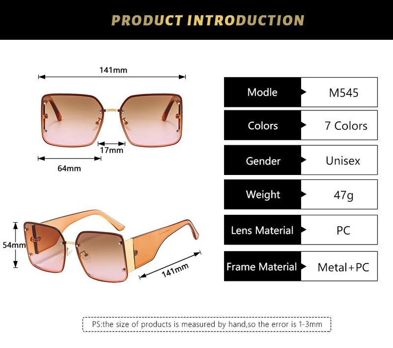 Square metal sunglasses