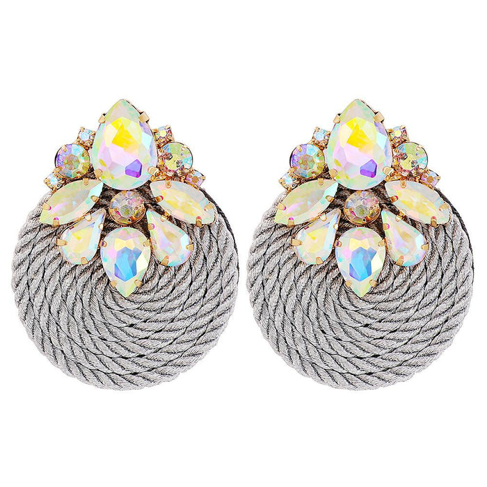 New fashion personalized hand woven women's Round Earrings