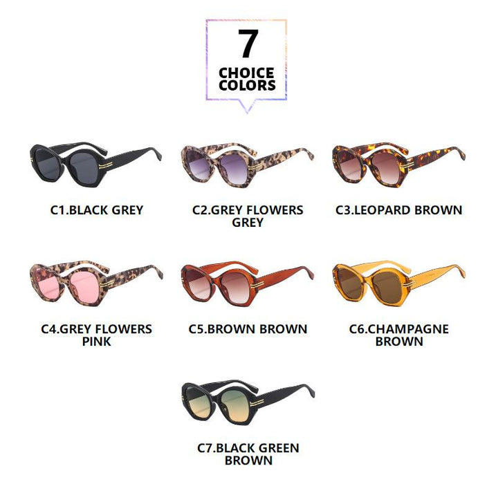 Irregular geometric personality light luxury Sunglasses