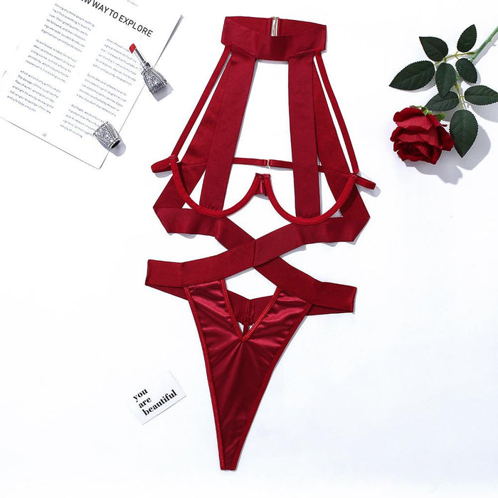 Women Sexy Lingerie Fashion Halter Bodysuit