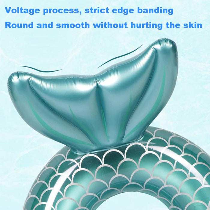 Mermaid with backrest swimming pool inflatable swimming ring