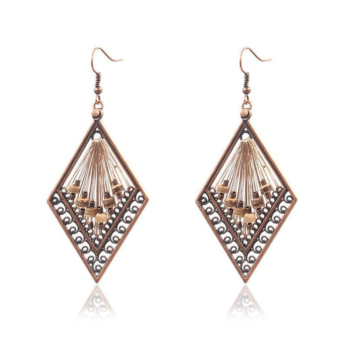 Vintage Fashion Drop Shaped Hand Woven Earrings