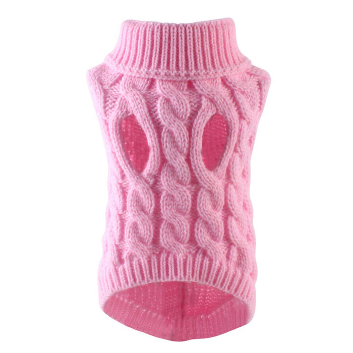 High collar knitted pet cat and dog clothes