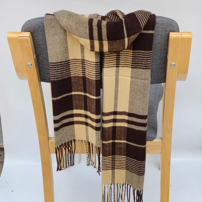 Classic Lattice Soft Scarf Cashmere Plaid Scarves