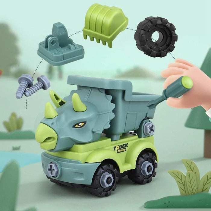 Children's Dinosaur Construction Vehicle Excavator DIY Toys