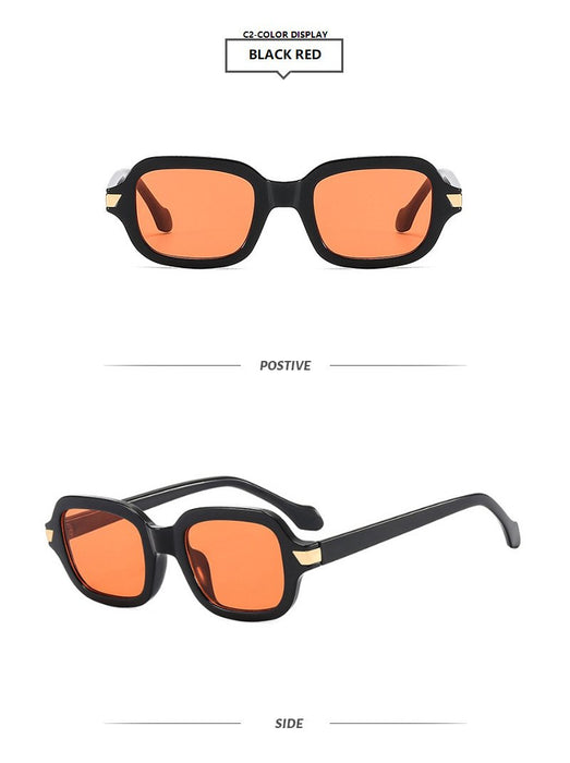 Square small frame color Sunglasses