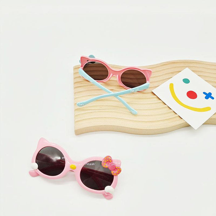 Cat Bow Decoration Cute Cartoon Children's Sunglasses