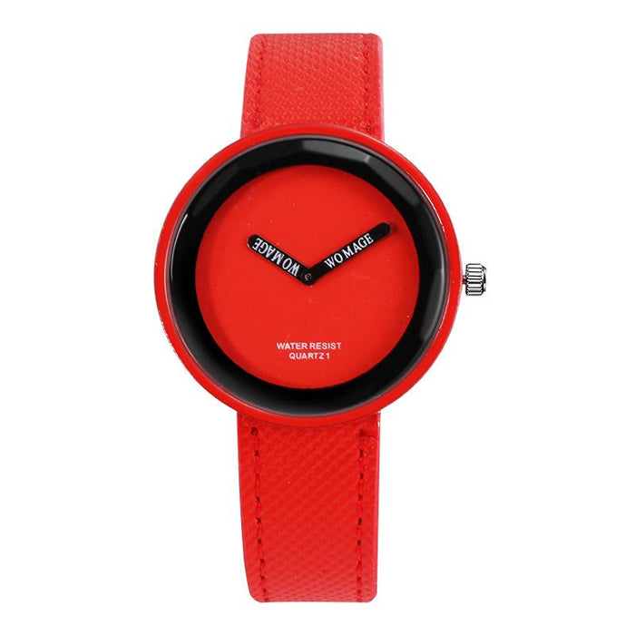 Fashion Women Quartz Leather Strap WristWatch