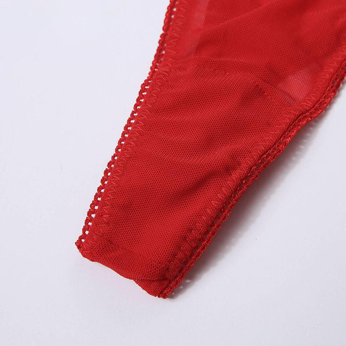 Sexy Red Hollow Lingerie Women Intimates Underwear