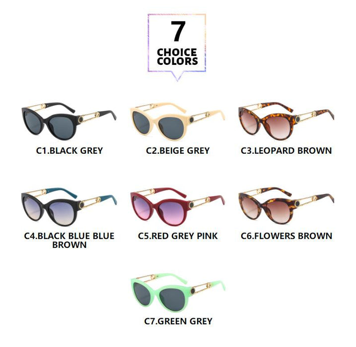 Cat's eye metal sunglasses