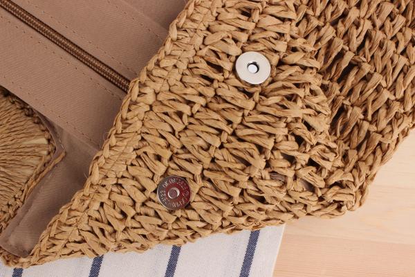 Lightweight Portable Straw Woven Large-capacity Bag