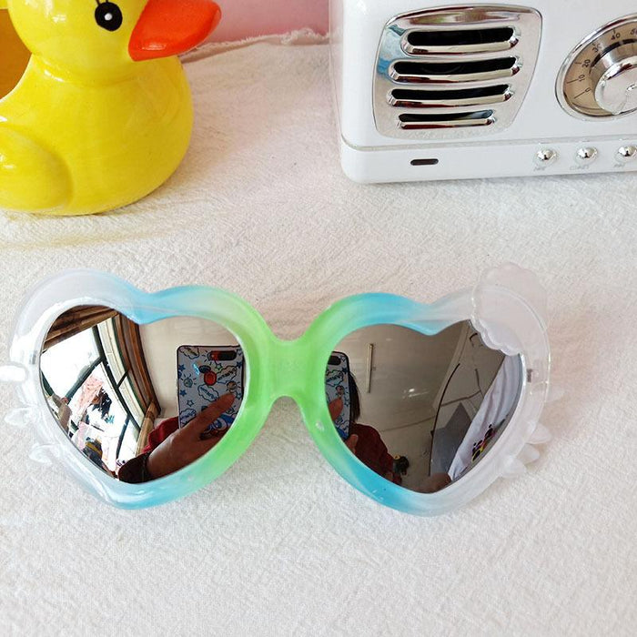 Children's Colorful Heart Shape Cartoon Cat Sunglasses