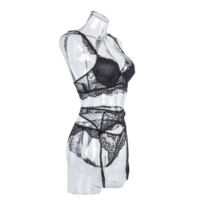 Sexy Lingerie Women eyelash Lace Underwear Set