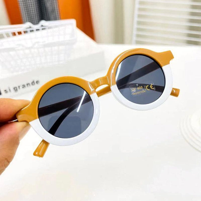 Children's sunglasses Fashion round frame Leopard Print