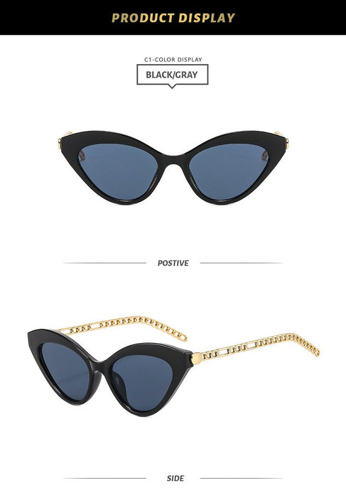 Cat's eye chain Sunglasses