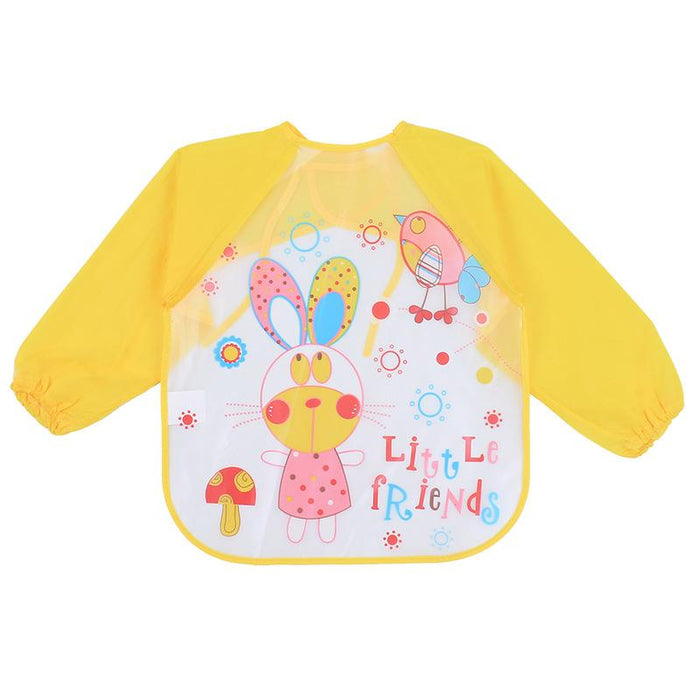 Cute Bibs Waterproof Long Sleeve Apron Children Feeding Smock