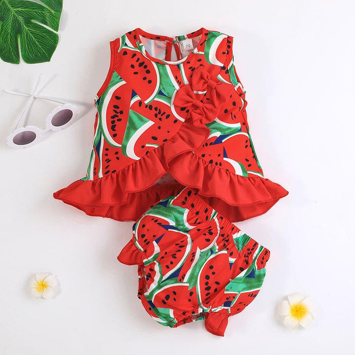 Baby Watermelon Pattern Vest Top and Briefs Set