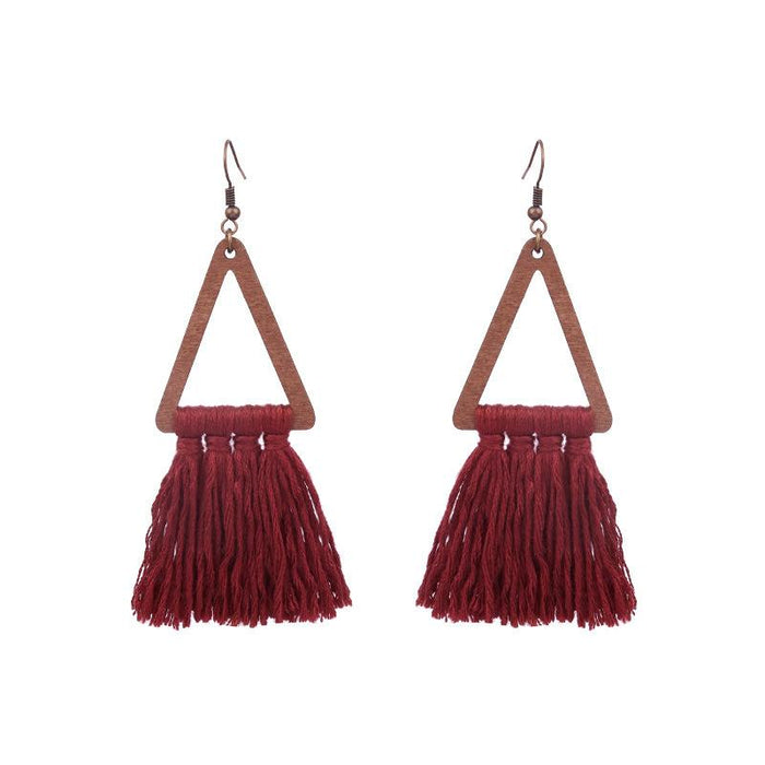 Bohemian Handwoven Ethnic Tassel Earrings