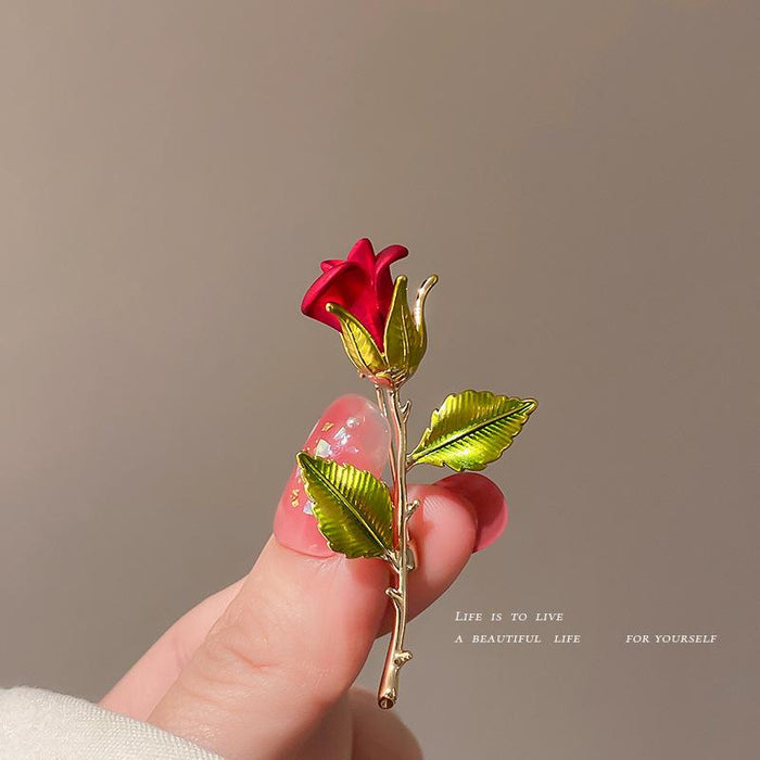 Vintage rose brooch
