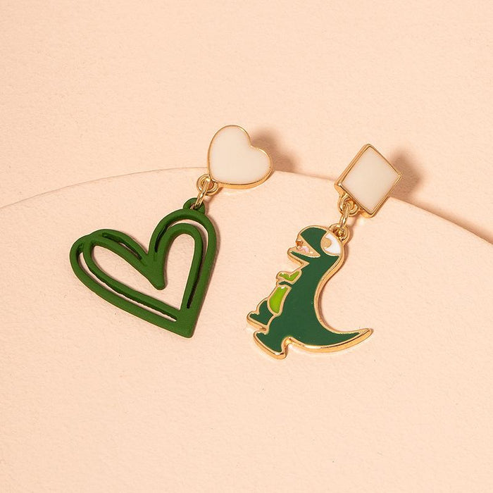 New Style Temperament Net Red Little Dinosaur Personality Earrings