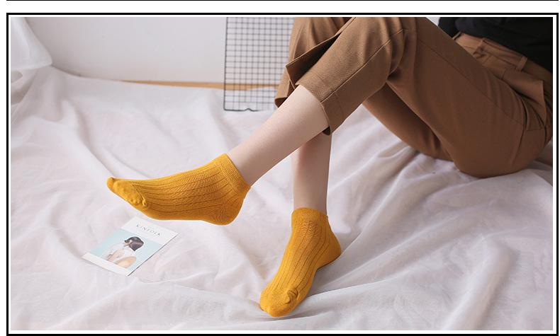 New Solid Color Boat Socks Short Low Cotton Socks