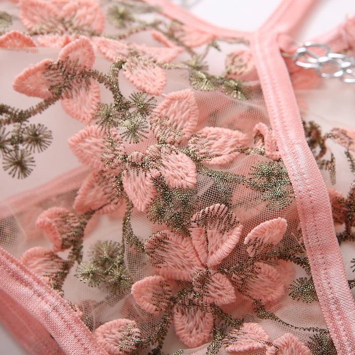 Women's Sexy Chain Underwear Embroidered Bodysuit